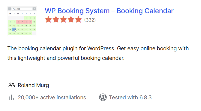 WP Simple Booking Calendar – prosta wtyczka do rezerwacji online.