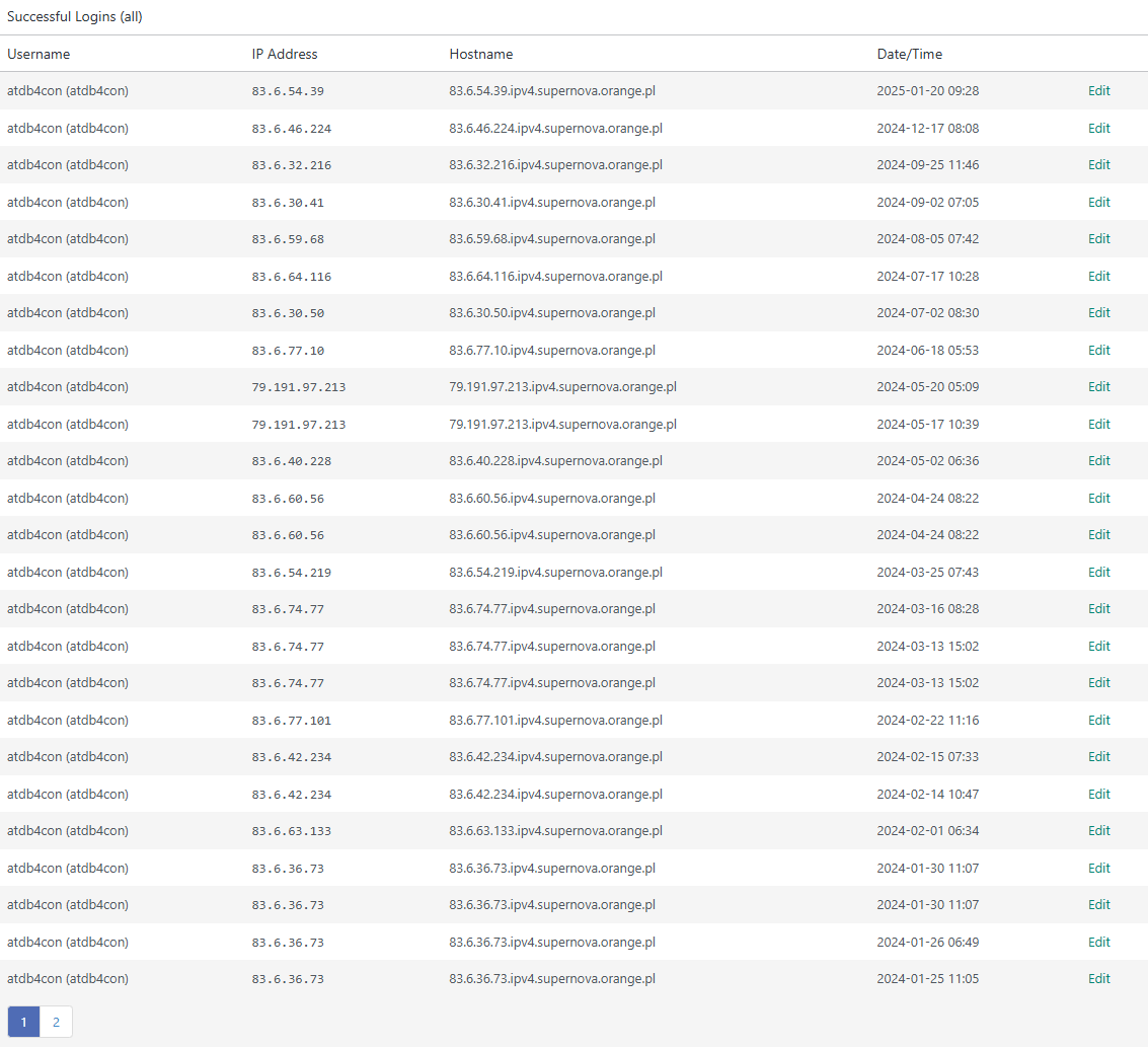 analiza logów w wordpress