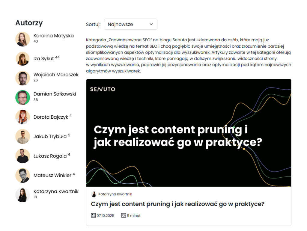 Autorzy eksperckiego bloga Senuto.