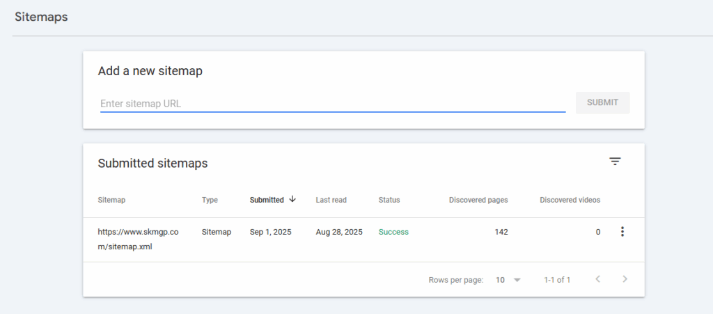 Dodawanie mapy strony w Google Search Console.