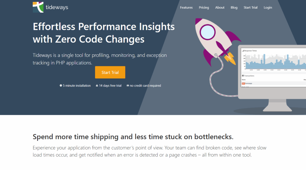 Narzędzie Tideways.