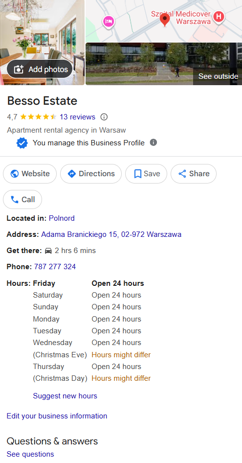 Jak pozycjonować wizytówkę Google? 7 Poprawnie uzupełniona wizytówka Google Moja Firma.