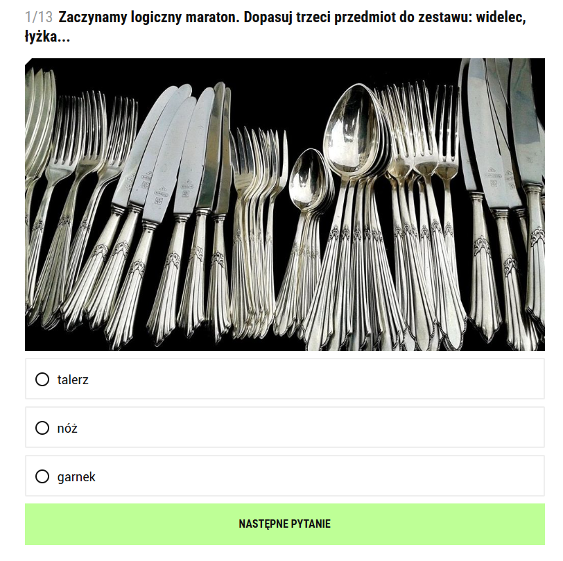 Prosty quiz logiczny