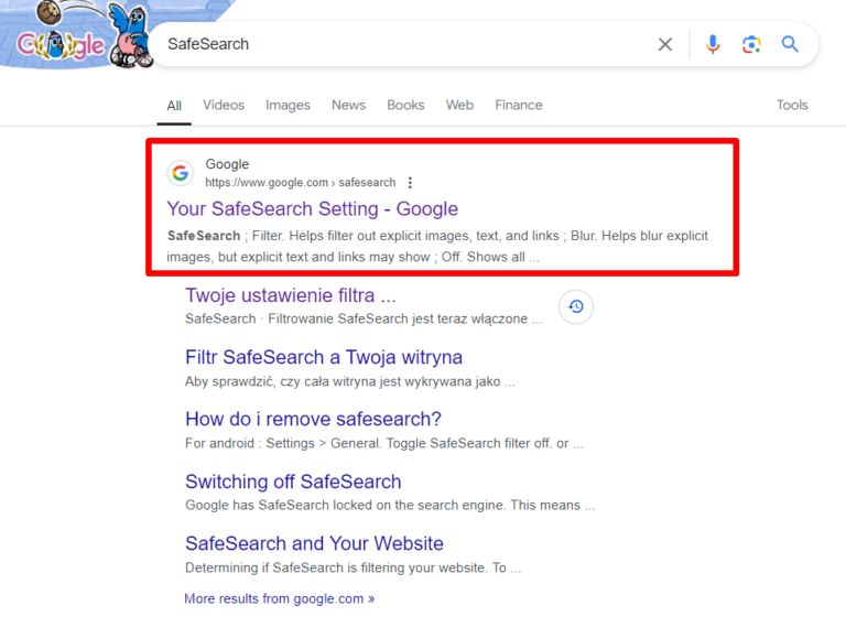 Filtr SafeSearch w Google - Co to jest i jak go włączyć/wyłączyć?
