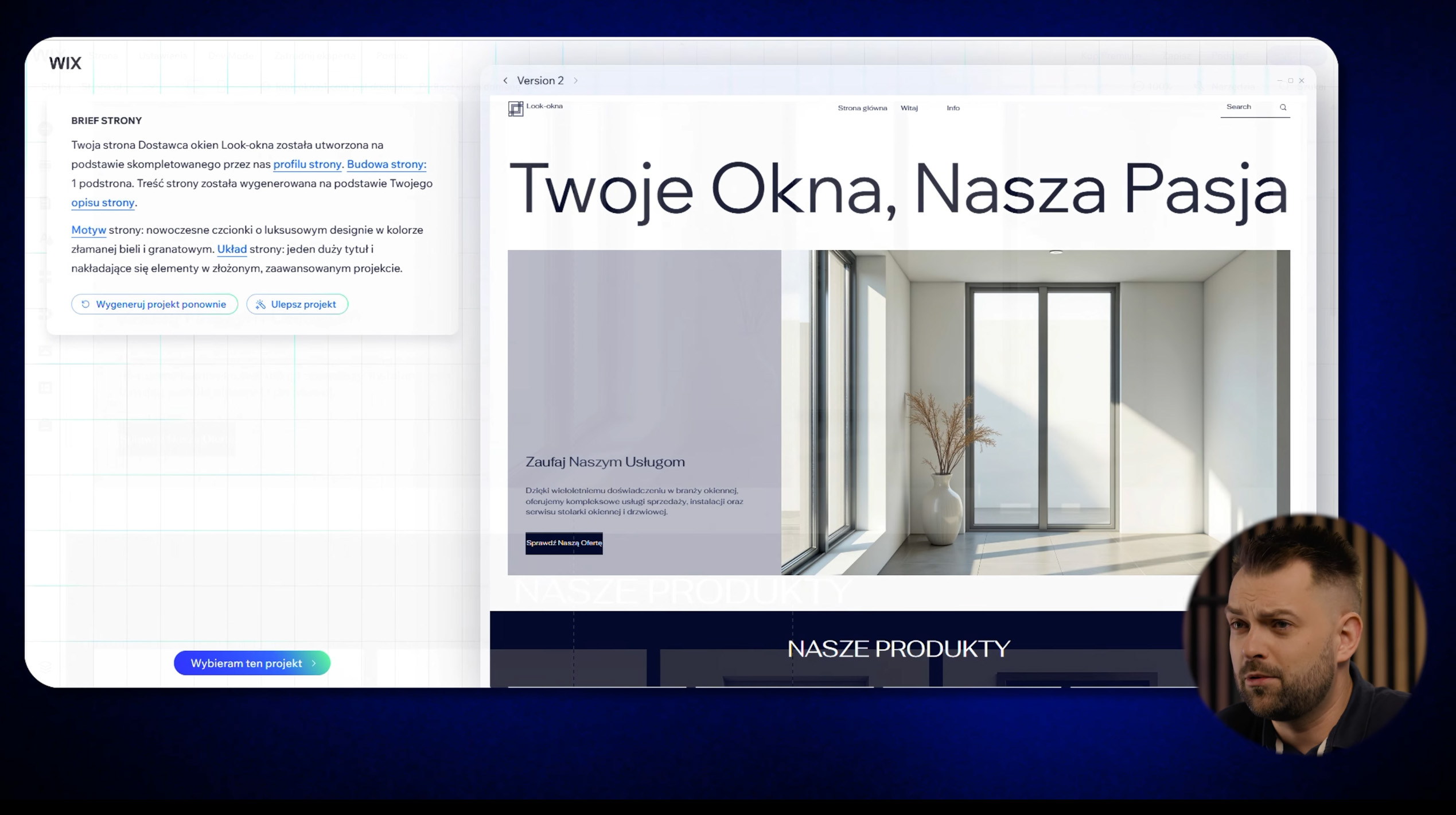 Strona internetowa z AI w 3 minuty? Przetestowaliśmy 5 popularnych narzędzi 7 Strona wygenerowana w Wix